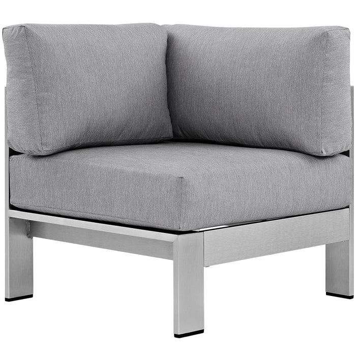 Shore Outdoor Patio Aluminum Corner Sofa - view 7