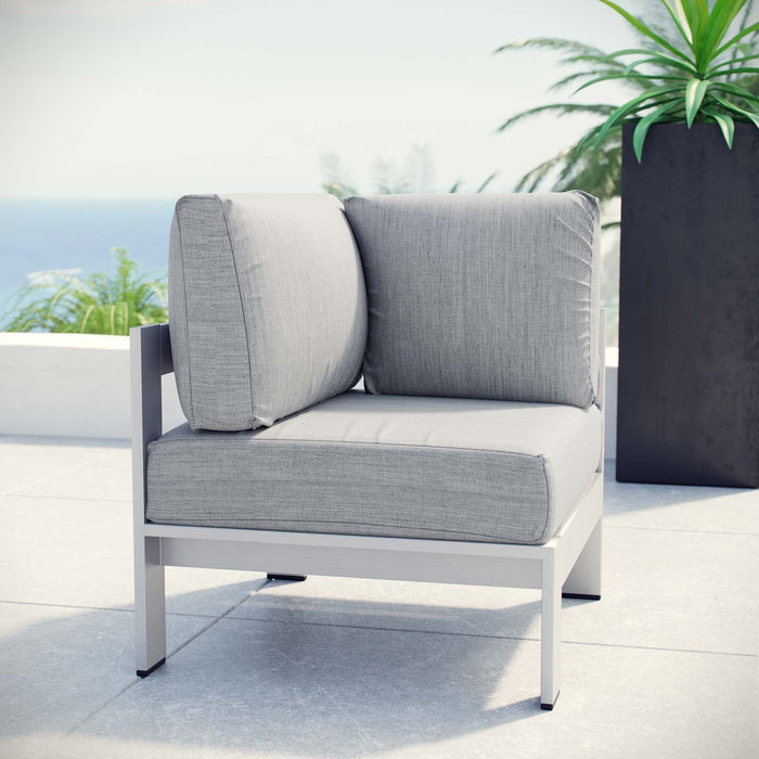 Shore Outdoor Patio Aluminum Corner Sofa - view 5