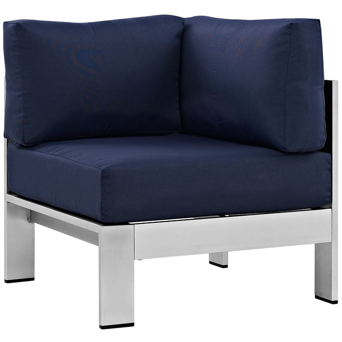Shore Outdoor Patio Aluminum Corner Sofa - view 10