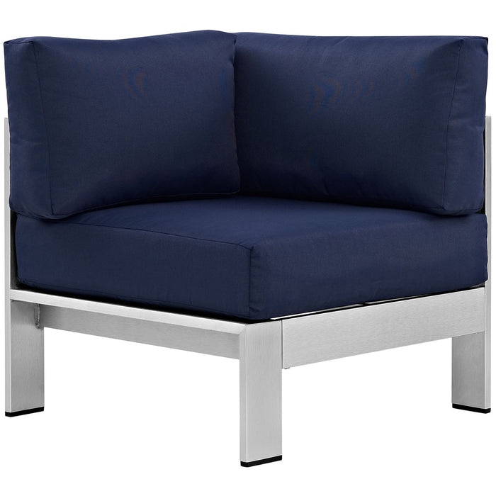 Shore Outdoor Patio Aluminum Corner Sofa - view 11