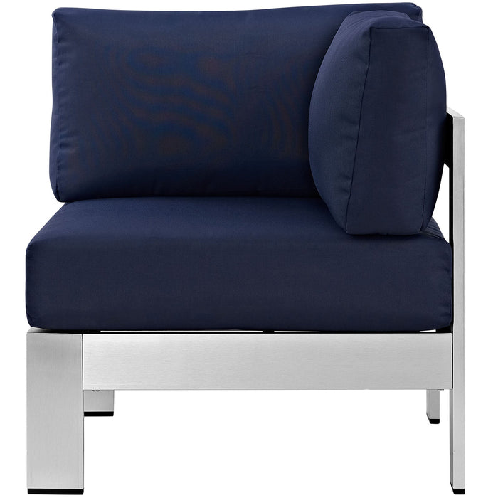 Shore Outdoor Patio Aluminum Corner Sofa - view 12