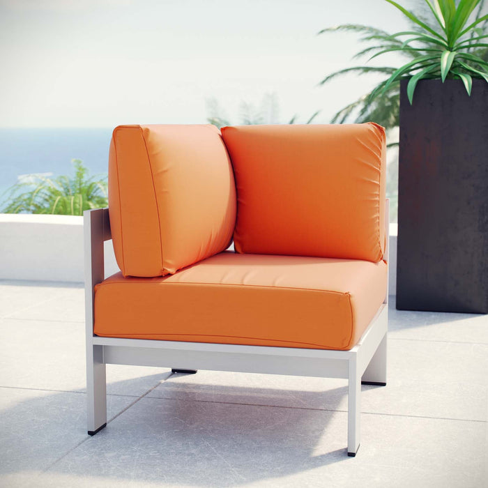 Shore Outdoor Patio Aluminum Corner Sofa - view 13