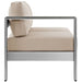 Shore Left-Arm Corner Sectional Outdoor Patio Aluminum Loveseat - detail close-up