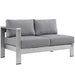 Shore Left-Arm Corner Sectional Outdoor Patio Aluminum Loveseat - view 6