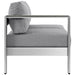 Shore Left-Arm Corner Sectional Outdoor Patio Aluminum Loveseat - view 8