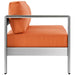 Shore Left-Arm Corner Sectional Outdoor Patio Aluminum Loveseat - view 15