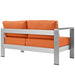 Shore Left-Arm Corner Sectional Outdoor Patio Aluminum Loveseat - view 16