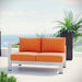 Shore Left-Arm Corner Sectional Outdoor Patio Aluminum Loveseat - view 13