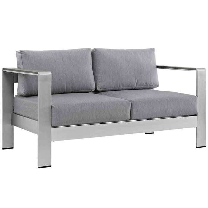 Shore Outdoor Patio Aluminum Loveseat - view 6