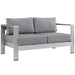Shore Outdoor Patio Aluminum Loveseat - view 6
