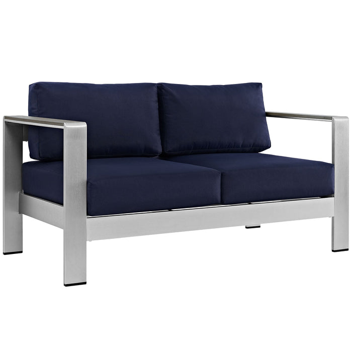 Shore Outdoor Patio Aluminum Loveseat - view 10