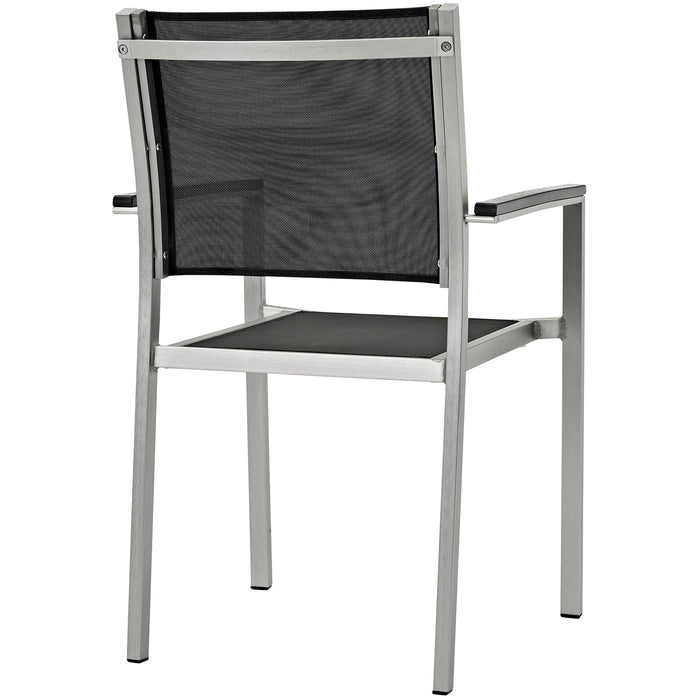 Shore Outdoor Patio Aluminum Dining Chair - in lifestyle setting