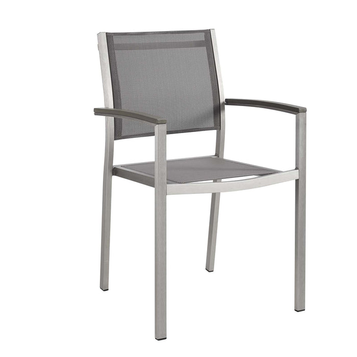Shore Outdoor Patio Aluminum Dining Chair - view 6