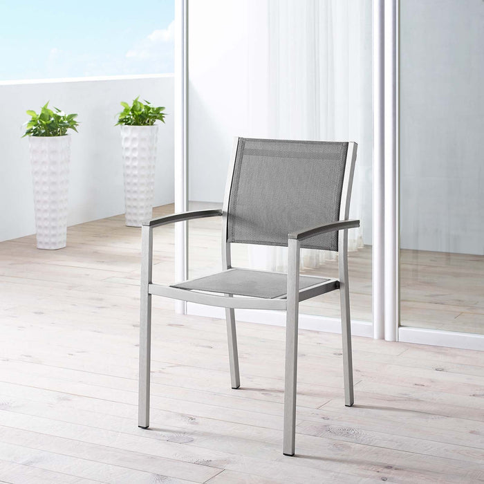Shore Outdoor Patio Aluminum Dining Chair - view 5