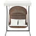 Modway Vantage Outdoor Patio Swing Chair With Stand Living Room Furniture in White - Side View