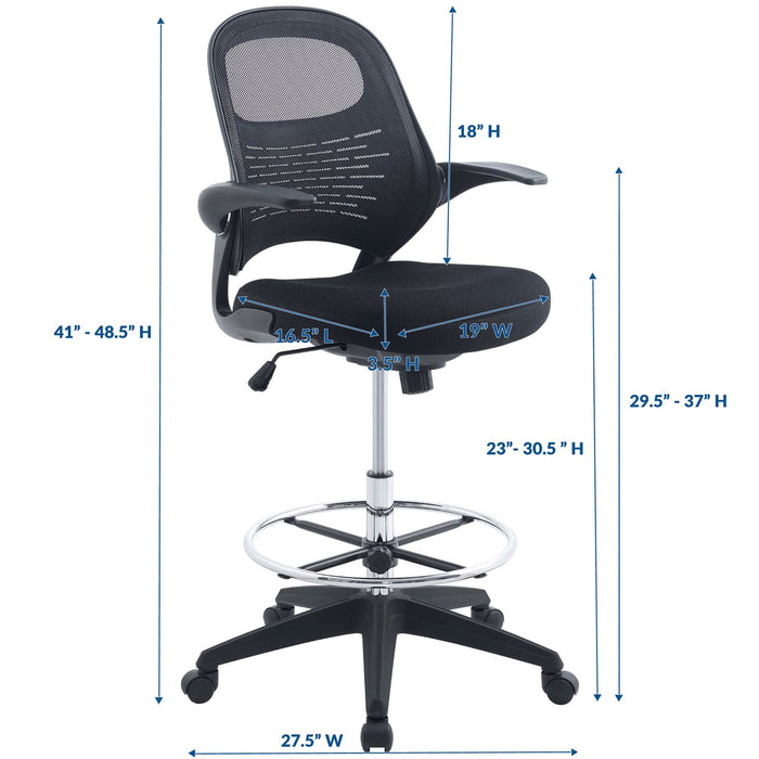 Stealth Drafting Chair Black