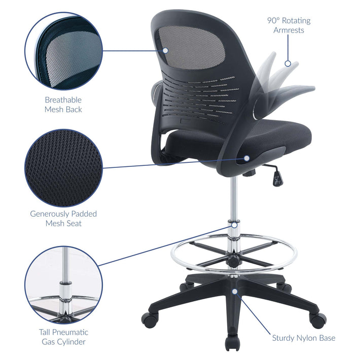 Stealth Drafting Chair Black