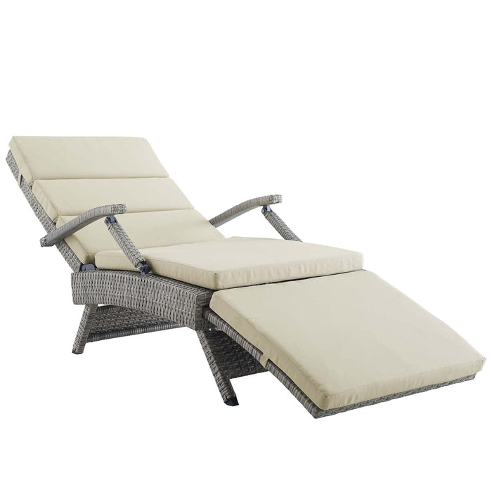 Envisage Chaise Outdoor Patio Wicker Rattan Lounge Chair - alternate angle view