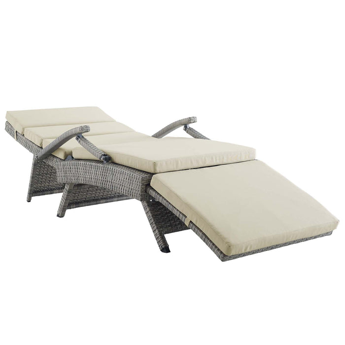 Envisage Chaise Outdoor Patio Wicker Rattan Lounge Chair - detail close-up