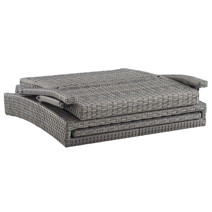 Envisage Chaise Outdoor Patio Wicker Rattan Lounge Chair - view 8