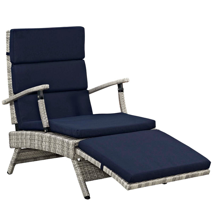Envisage Chaise Outdoor Patio Wicker Rattan Lounge Chair - view 32