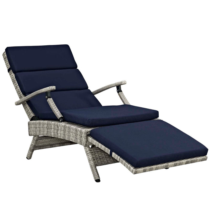 Envisage Chaise Outdoor Patio Wicker Rattan Lounge Chair - view 34