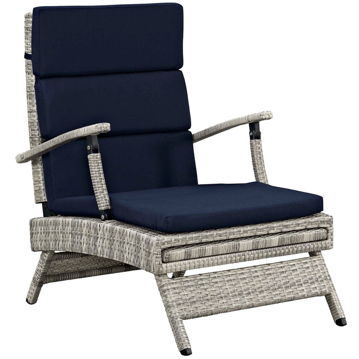Envisage Chaise Outdoor Patio Wicker Rattan Lounge Chair - view 37
