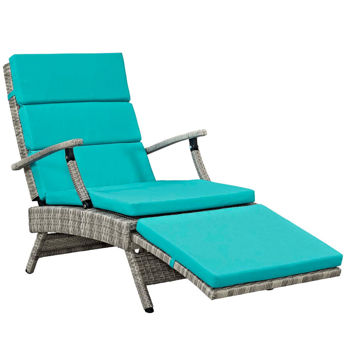 Envisage Chaise Outdoor Patio Wicker Rattan Lounge Chair - view 43