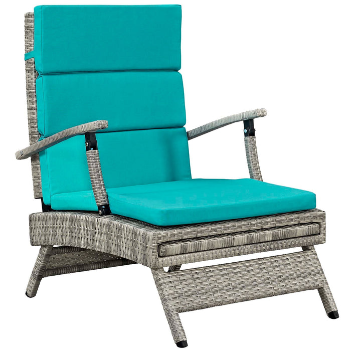 Envisage Chaise Outdoor Patio Wicker Rattan Lounge Chair - view 47