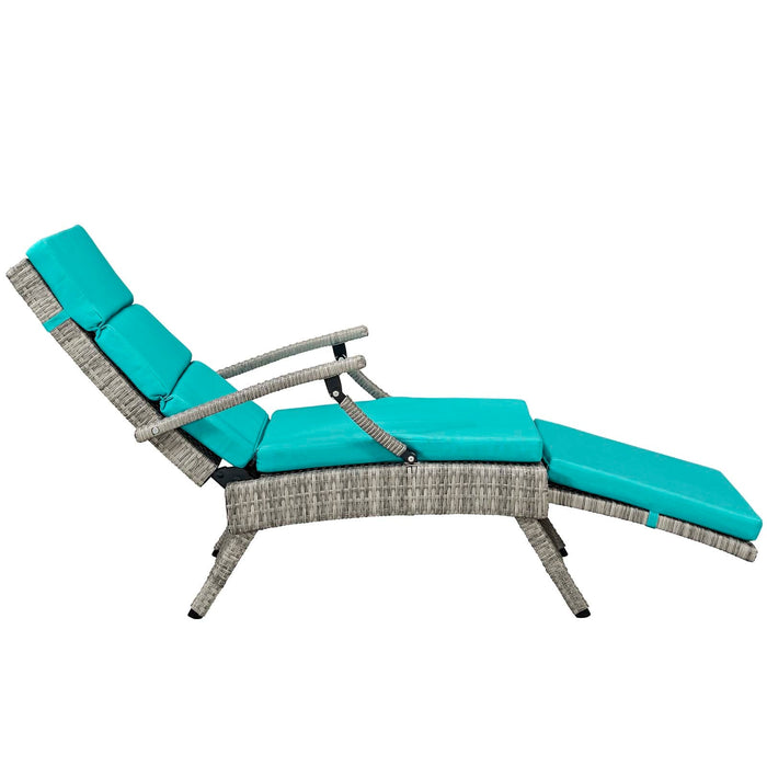 Envisage Chaise Outdoor Patio Wicker Rattan Lounge Chair - view 48