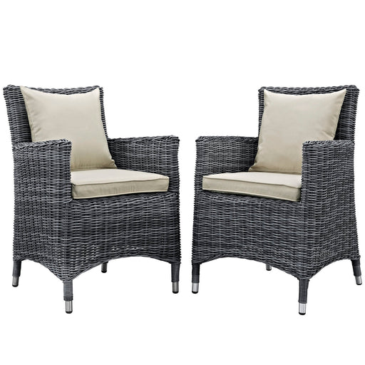Summon 2 Piece Outdoor Patio Sunbrella® Dining Set - alternate angle view