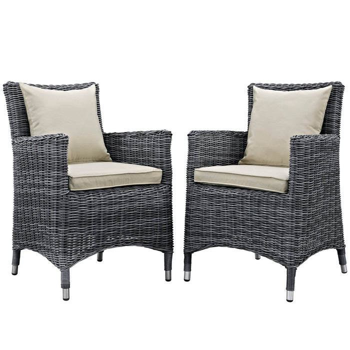 Summon 2 Piece Outdoor Patio Sunbrella® Dining Set - alternate angle view