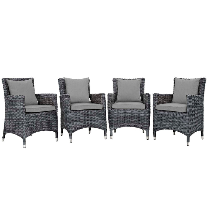 Summon 4 Piece Outdoor Patio Sunbrella® Dining Set - view 6