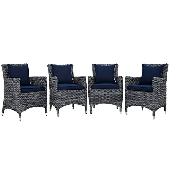 Summon 4 Piece Outdoor Patio Sunbrella® Dining Set - view 11