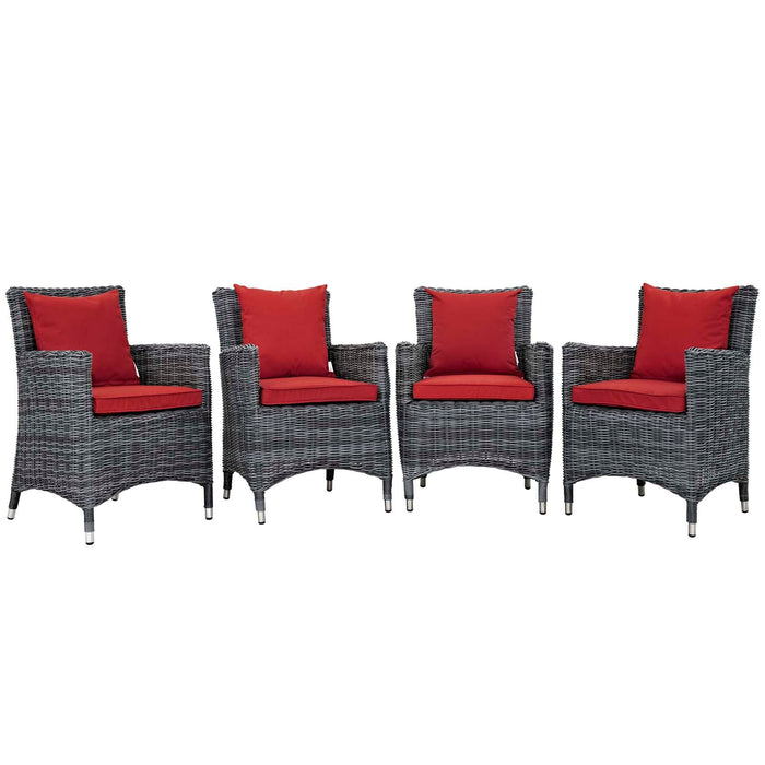 Summon 4 Piece Outdoor Patio Sunbrella® Dining Set - view 16
