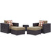 Convene 5 Piece Outdoor Patio Sectional Set - alternate angle view