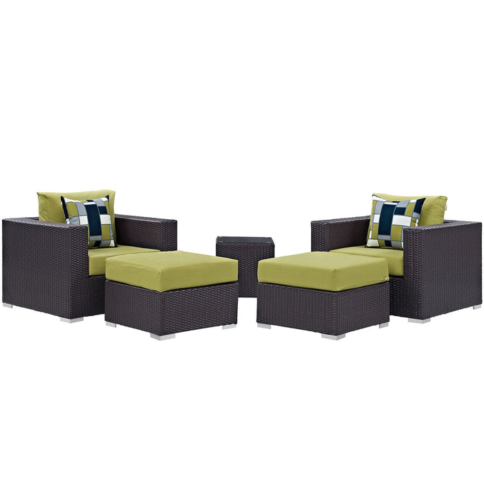 Convene 5 Piece Outdoor Patio Sectional Set - view 8