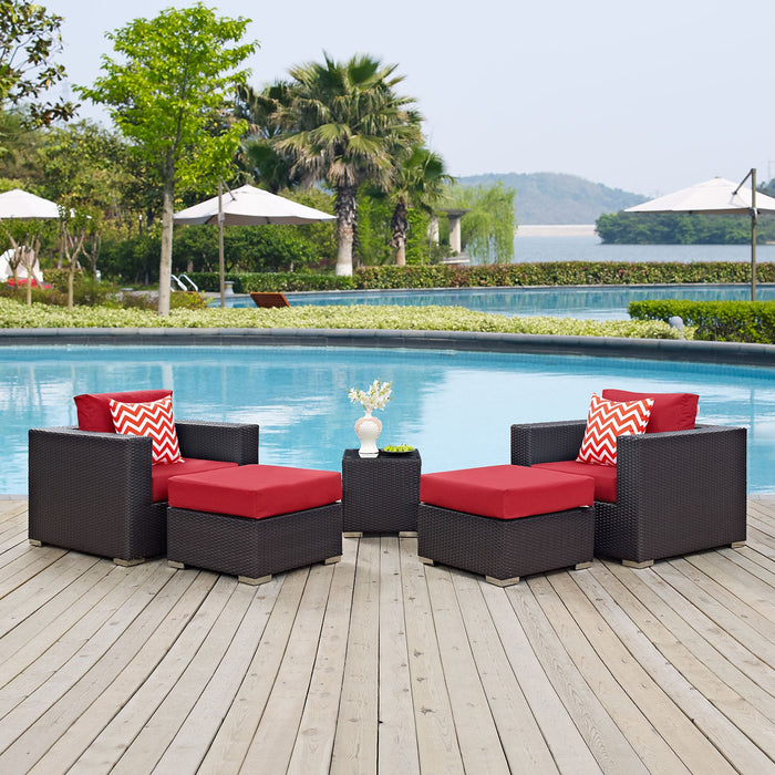 Convene 5 Piece Outdoor Patio Sectional Set - view 13