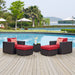 Convene 5 Piece Outdoor Patio Sectional Set - view 13