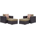Convene 4 Piece Outdoor Patio Sectional Set - alternate angle view