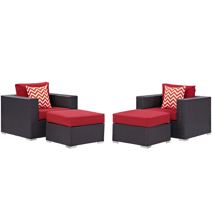 Convene 4 Piece Outdoor Patio Sectional Set - view 12