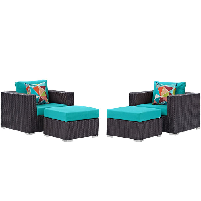 Convene 4 Piece Outdoor Patio Sectional Set - view 17