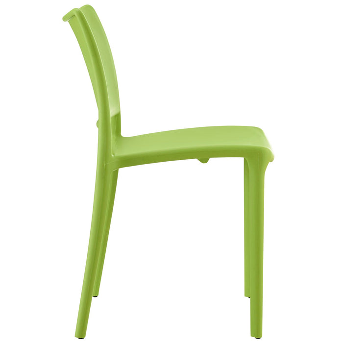Modway Hipster Dining Side Chair Set of 2 in Green - Side View