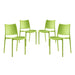 Modway Hipster Dining Side Chair Set of 4 in Green
