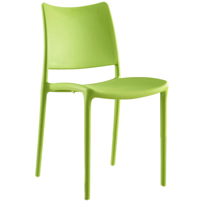 Modway Hipster Dining Side Chair Set of 4 in Green - Side View