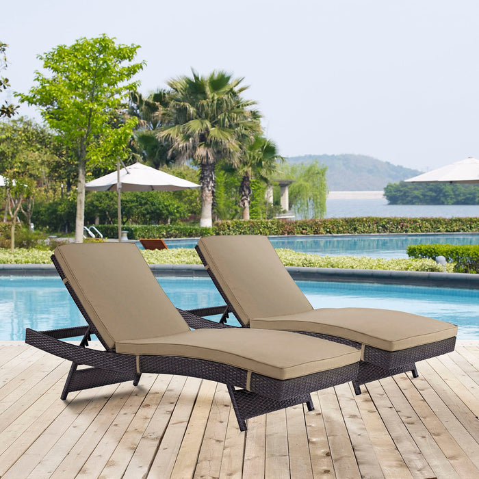 Convene Chaise Outdoor Patio Set of 2 - Modway \outdoor\chaise lounges