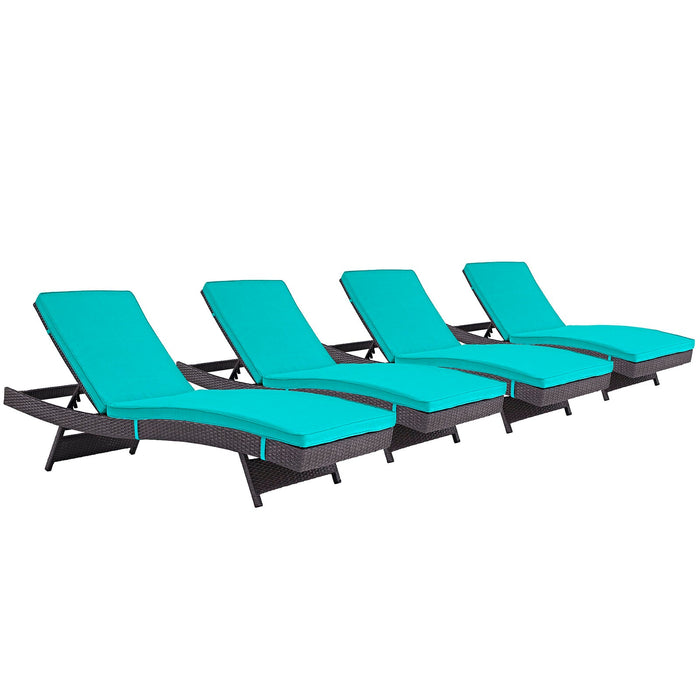 Convene Chaise Outdoor Patio Set of 4 by Modway - view 22