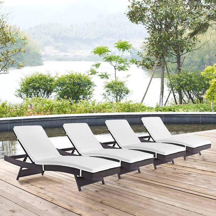 Convene Chaise Outdoor Patio Set of 4 by Modway - view 26