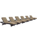 Convene Chaise Outdoor Patio Set of 6 by Modway - angle view