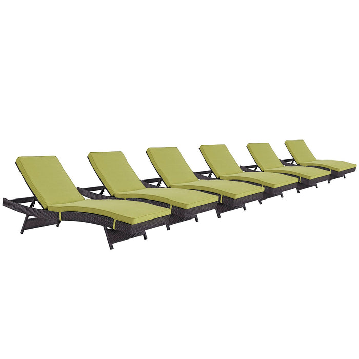 Convene Chaise Outdoor Patio Set of 6 by Modway - control panel detail